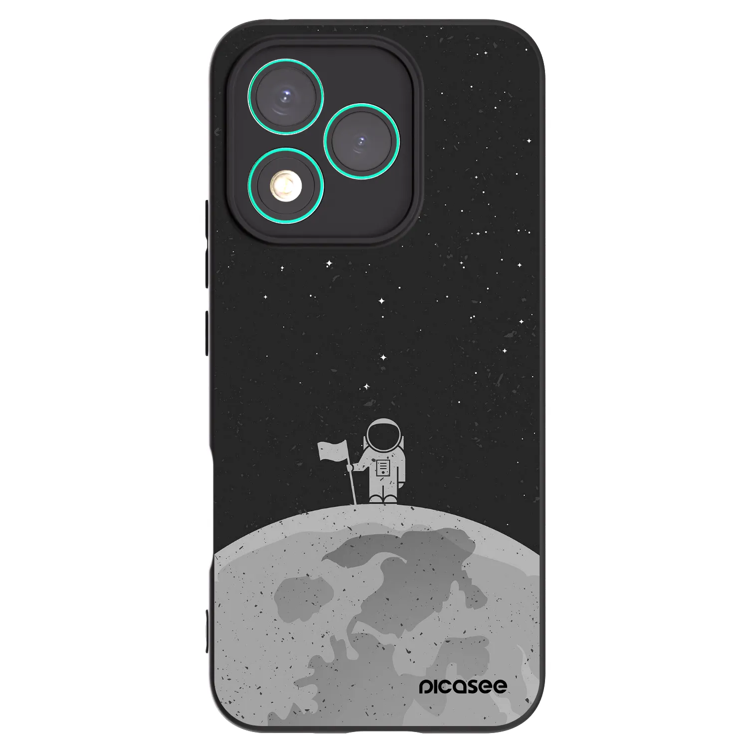 Picasee silikonowe czarne etui na Honor 400 Lite 5G - Astronaut