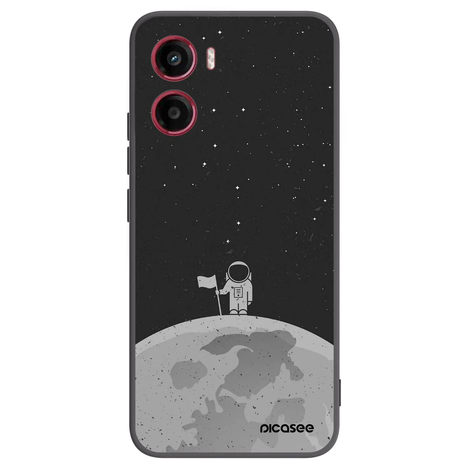Picasee silikonowe czarne etui na Motorola Moto G05 - Astronaut