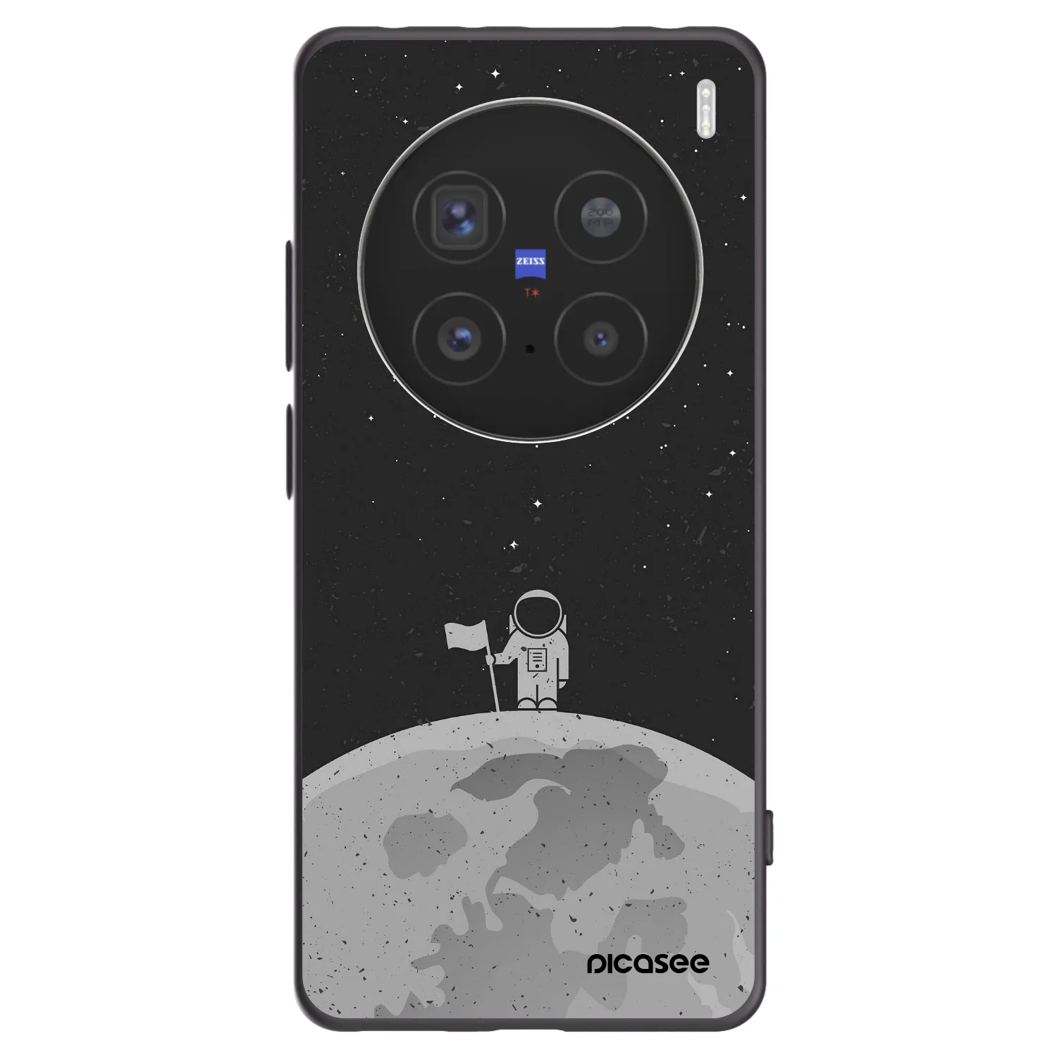Picasee silikonowe czarne etui na Vivo X200 Pro - Astronaut