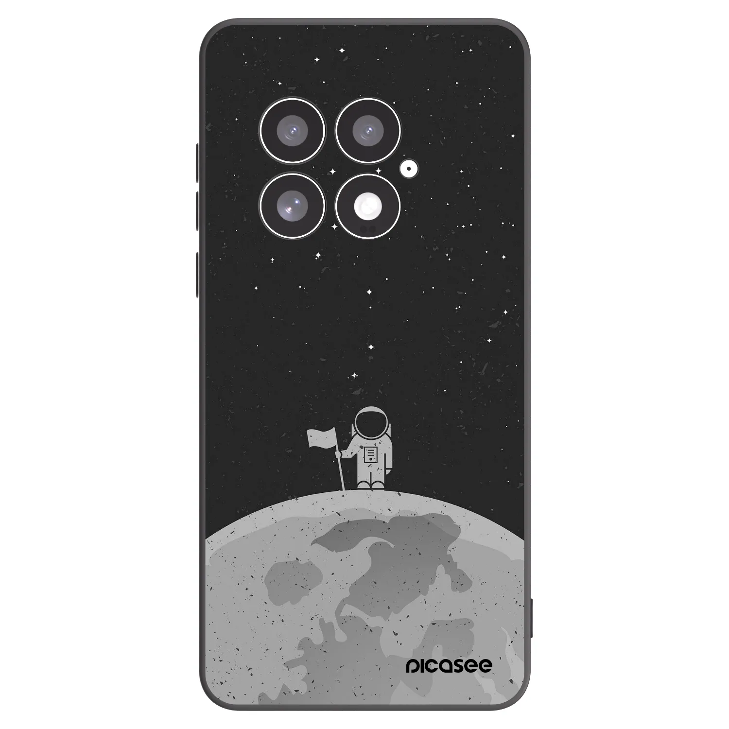Picasee silikonowe czarne etui na OnePlus 13 5G - Astronaut