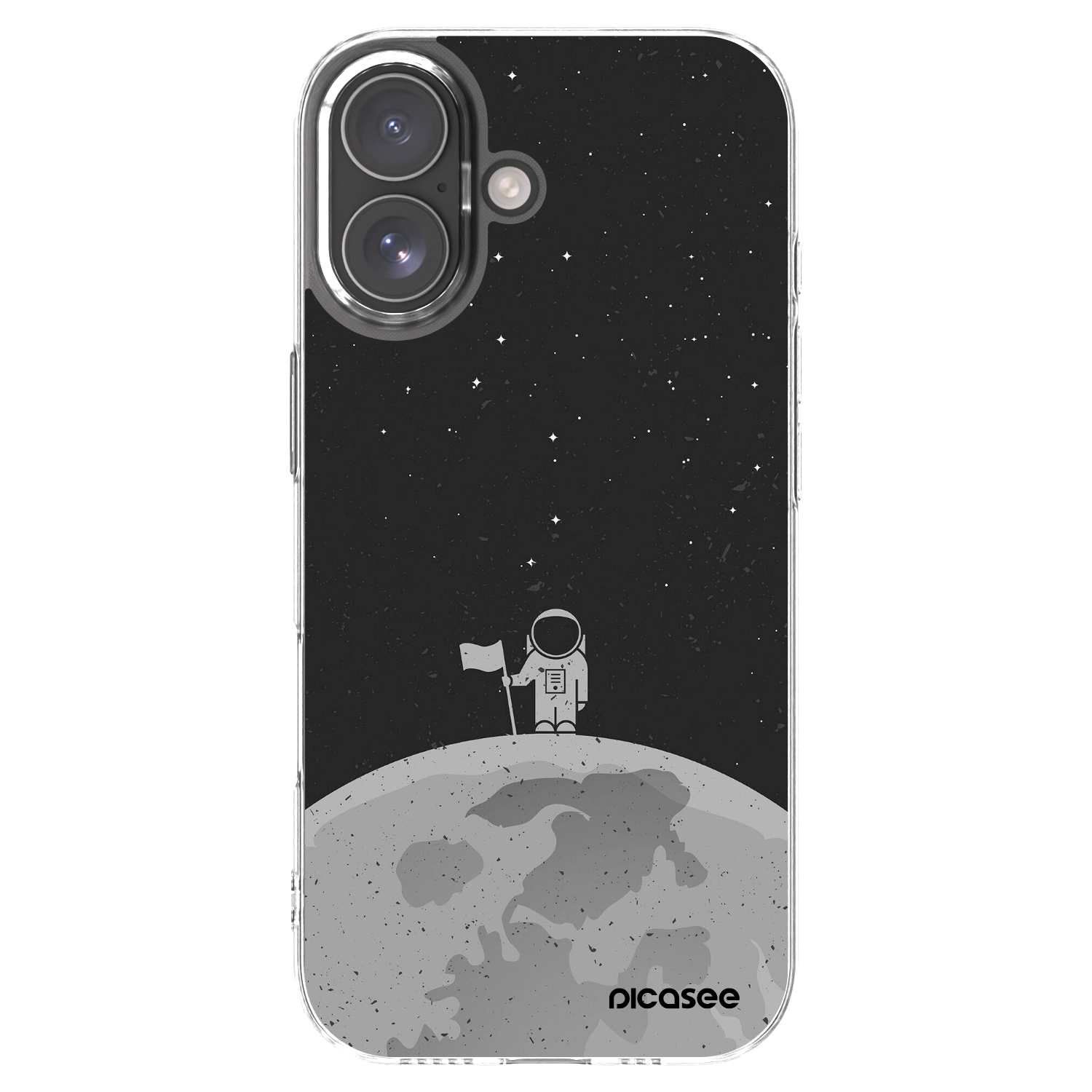 Picasee silikonowe przeźroczyste etui na Apple iPhone 17 - Astronaut