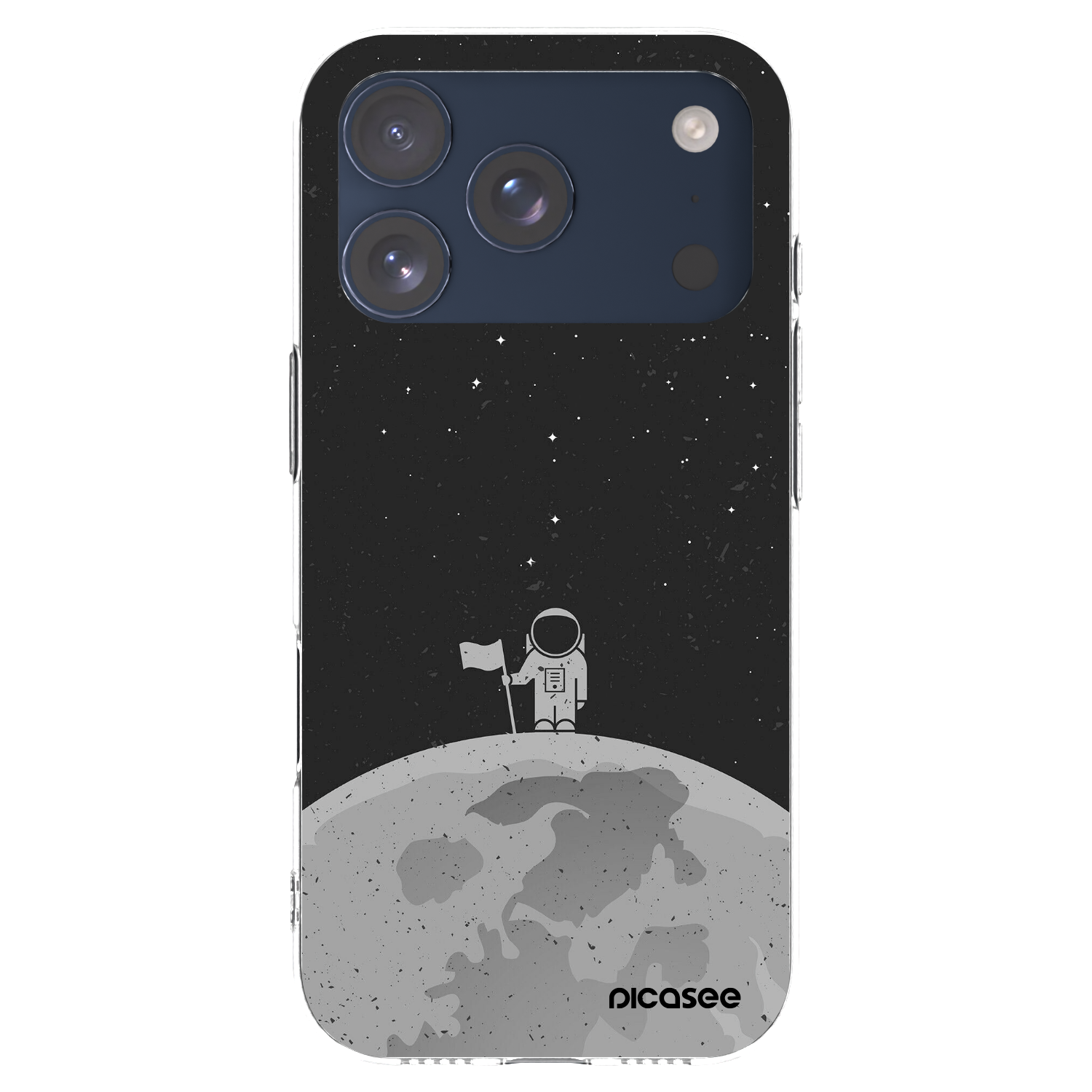 Picasee silikonowe przeźroczyste etui na Apple iPhone 17 Pro - Astronaut