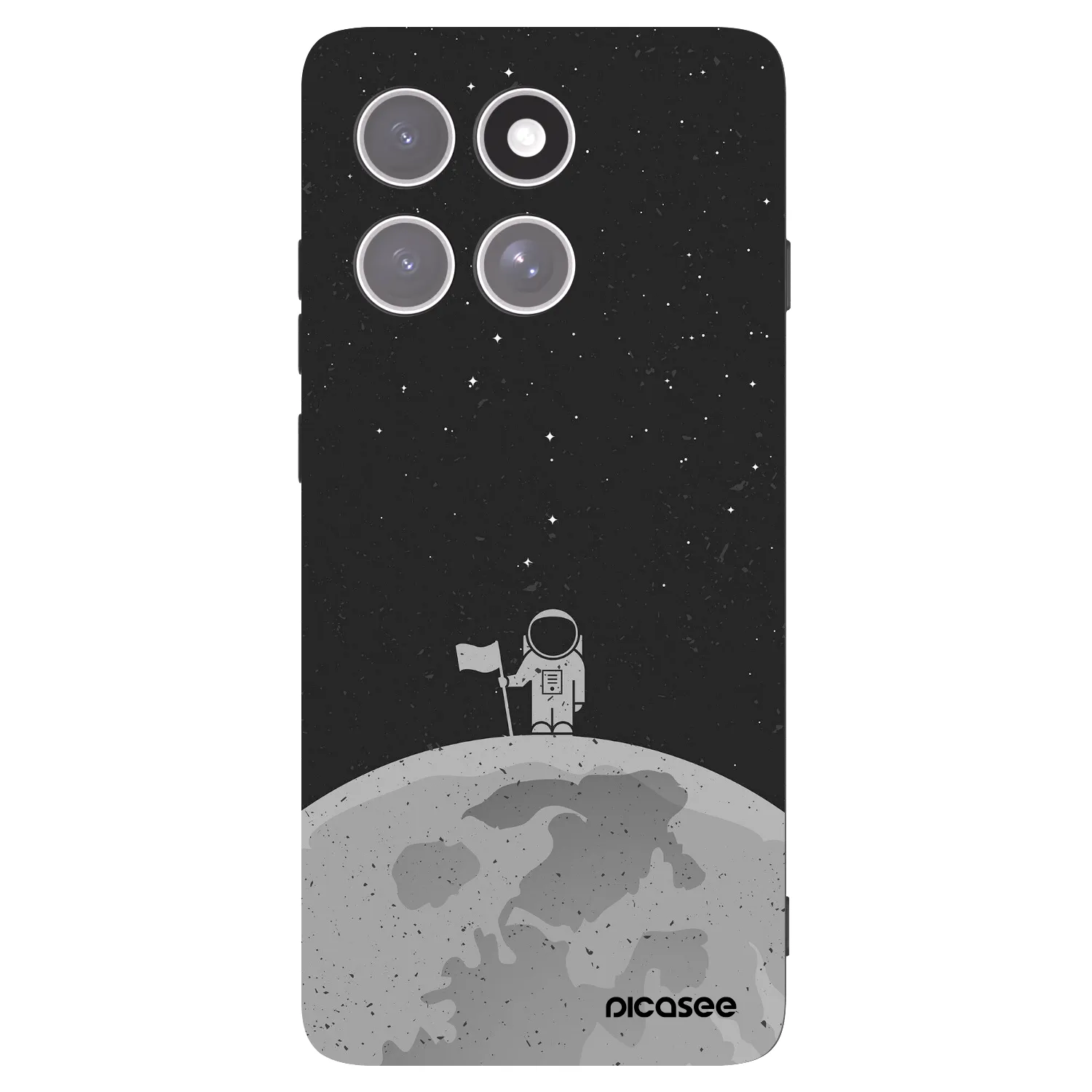 Picasee silikonowe czarne etui na Motorola Edge 60 Pro - Astronaut