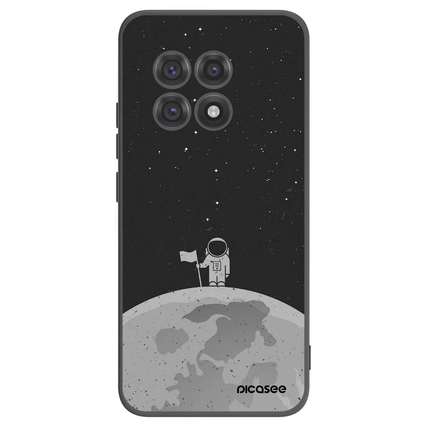 Picasee silikonowe czarne etui na OnePlus 13R 5G - Astronaut