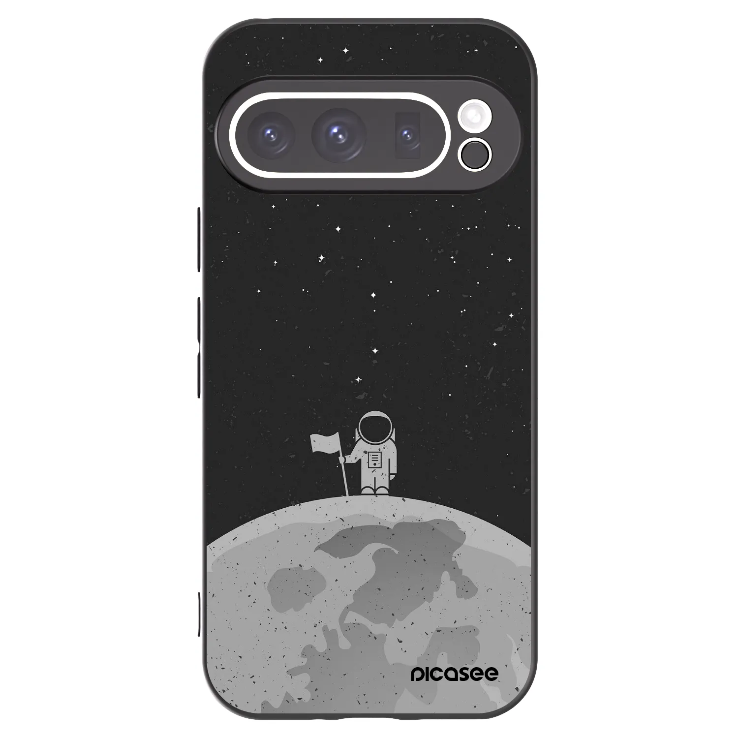 Picasee silikonowe czarne etui na Google Pixel 9 Pro XL - Astronaut