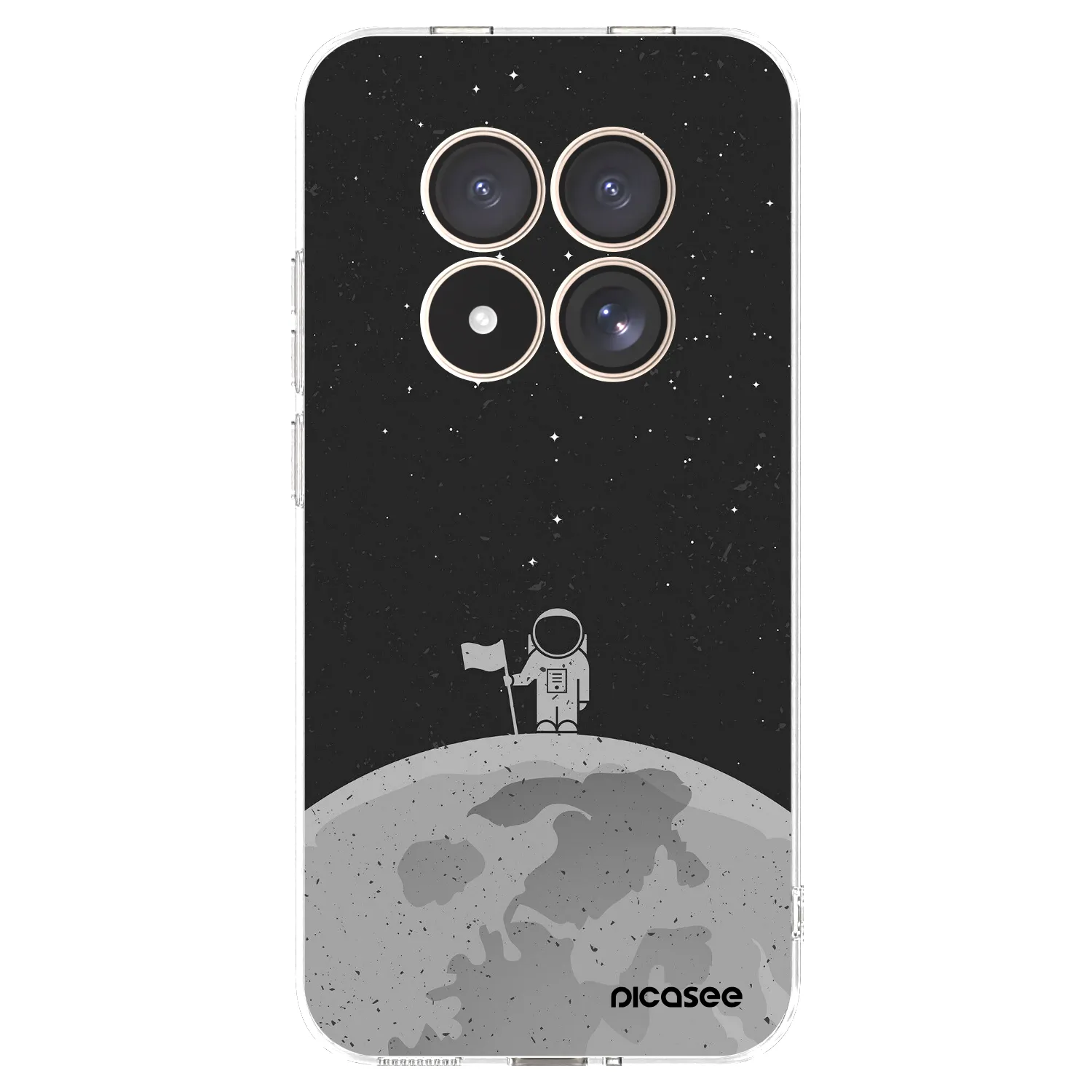 Picasee silikonowe przeźroczyste etui na Xiaomi Redmi Note 15 Pro 4G - Astronaut