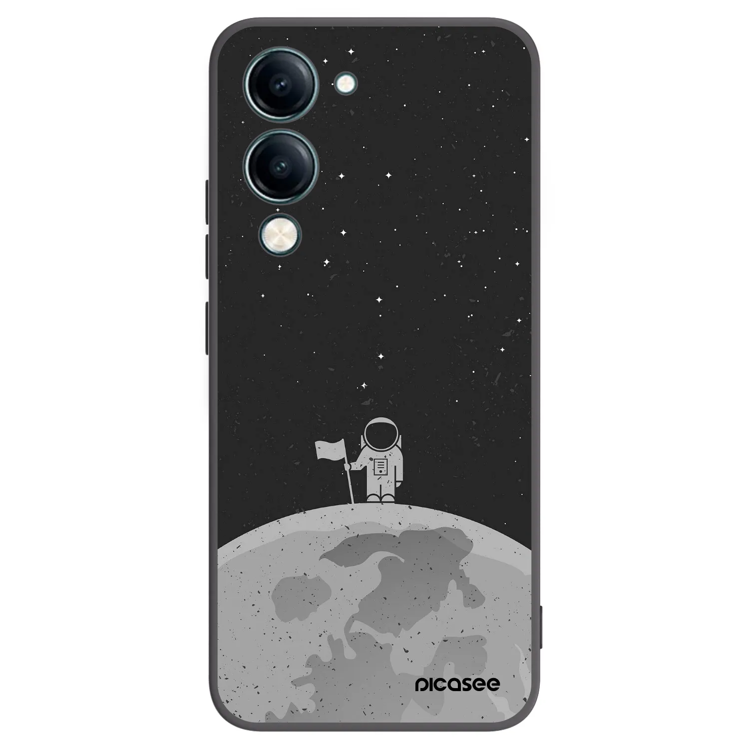 Picasee silikonowe czarne etui na Vivo Y29s 5G - Astronaut