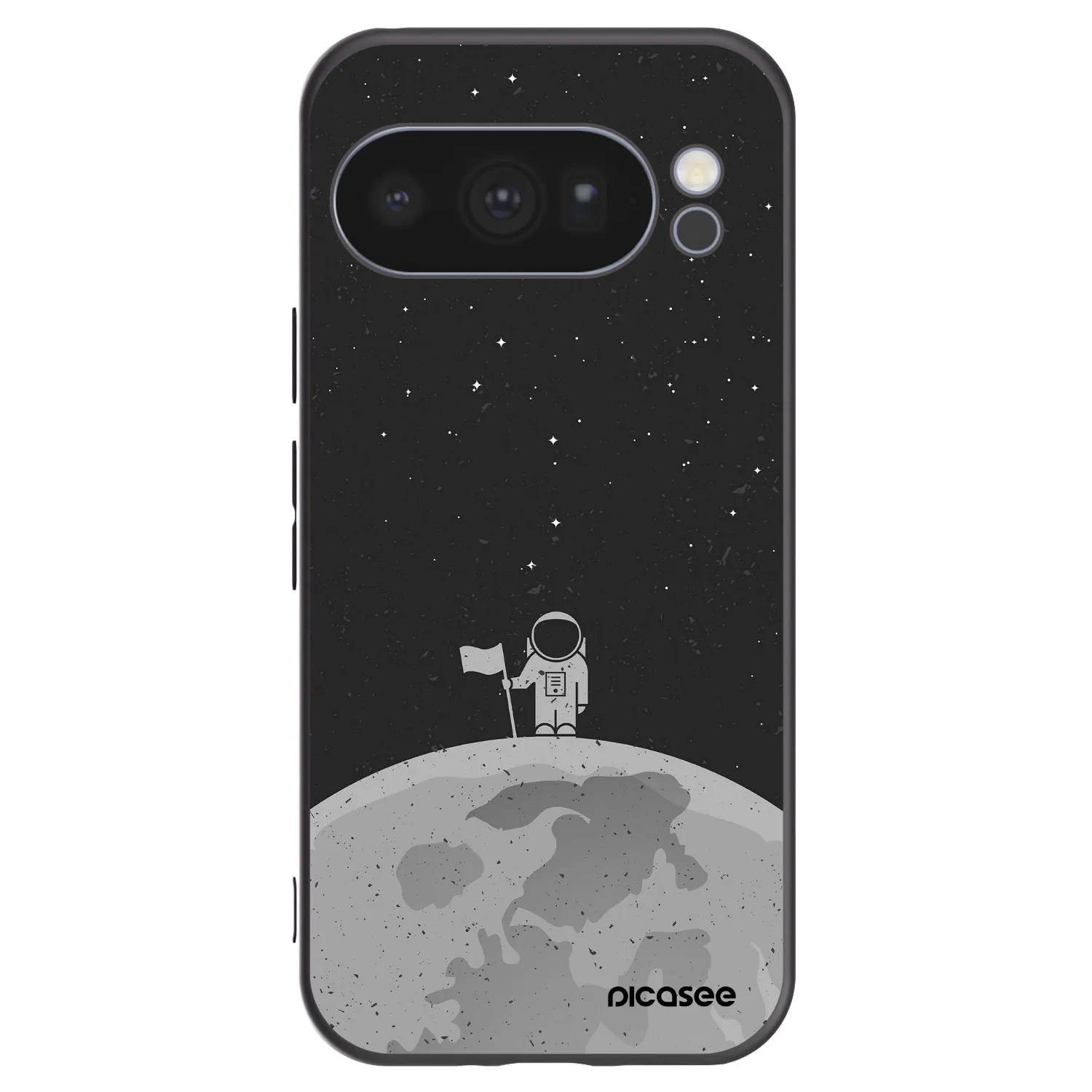 Picasee silikonowe czarne etui na Google Pixel 10 Pro - Astronaut