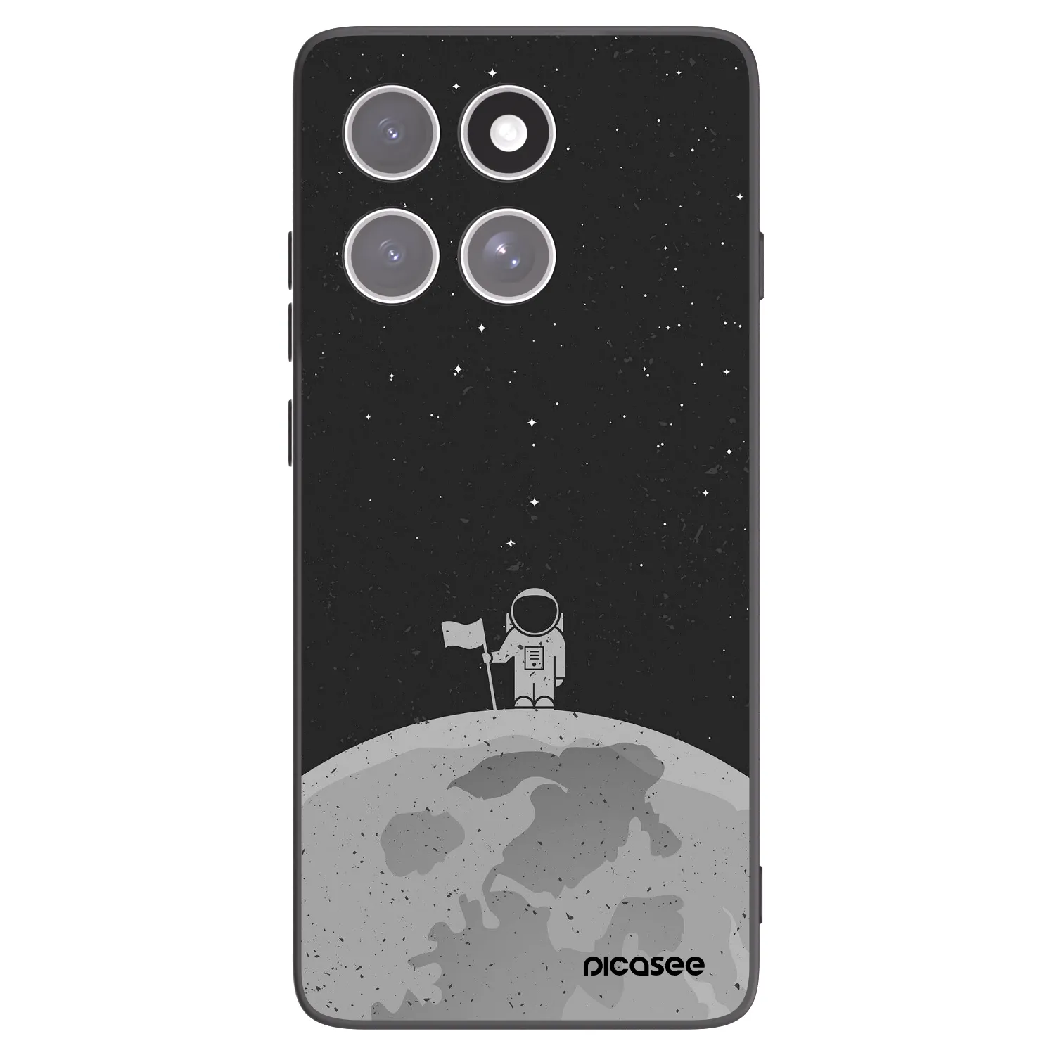 Picasee silikonowe czarne etui na Motorola Edge 60 Fusion - Astronaut