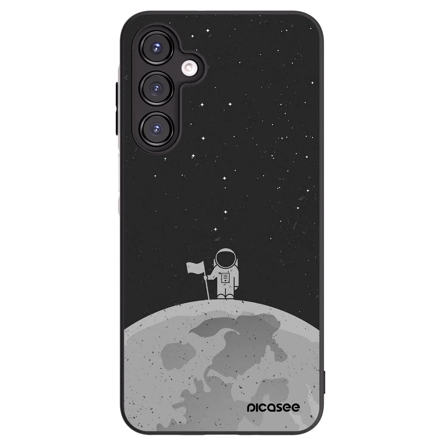 Picasee silikonowe czarne etui na Samsung Galaxy A16 4G - Astronaut