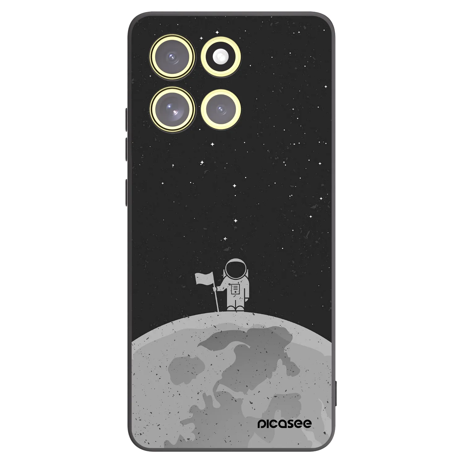 Picasee silikonowe czarne etui na Motorola Moto G86 Power 5G - Astronaut