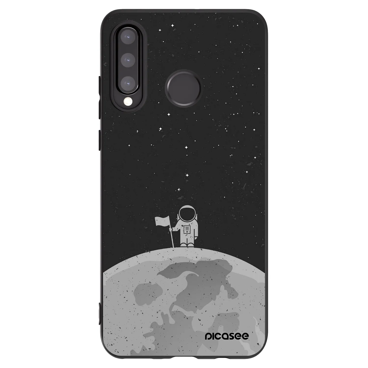 Picasee silikonowe czarne etui na Huawei P30 Lite - Astronaut