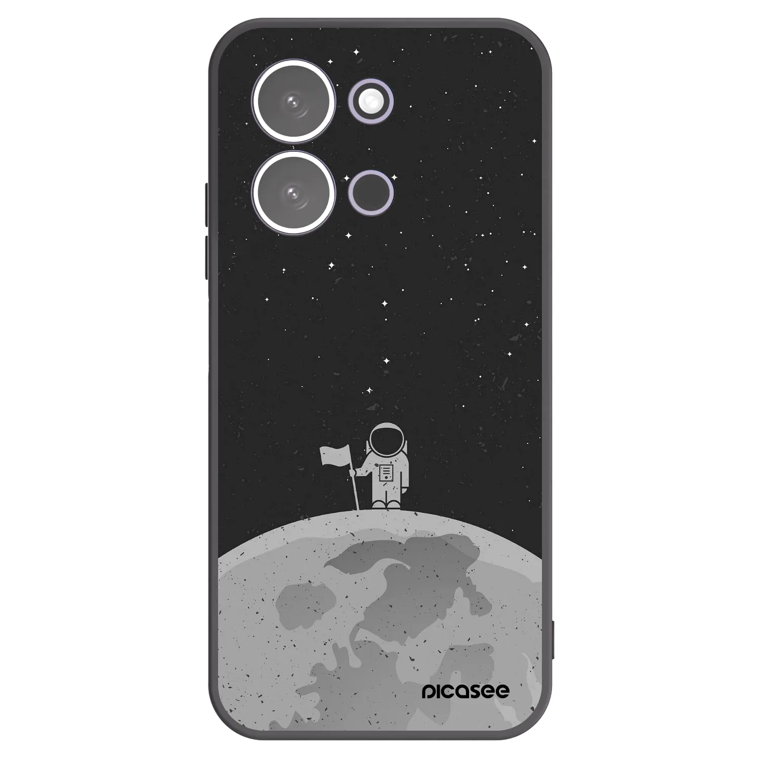 Picasee silikonowe czarne etui na Xiaomi Redmi 15C 5G - Astronaut