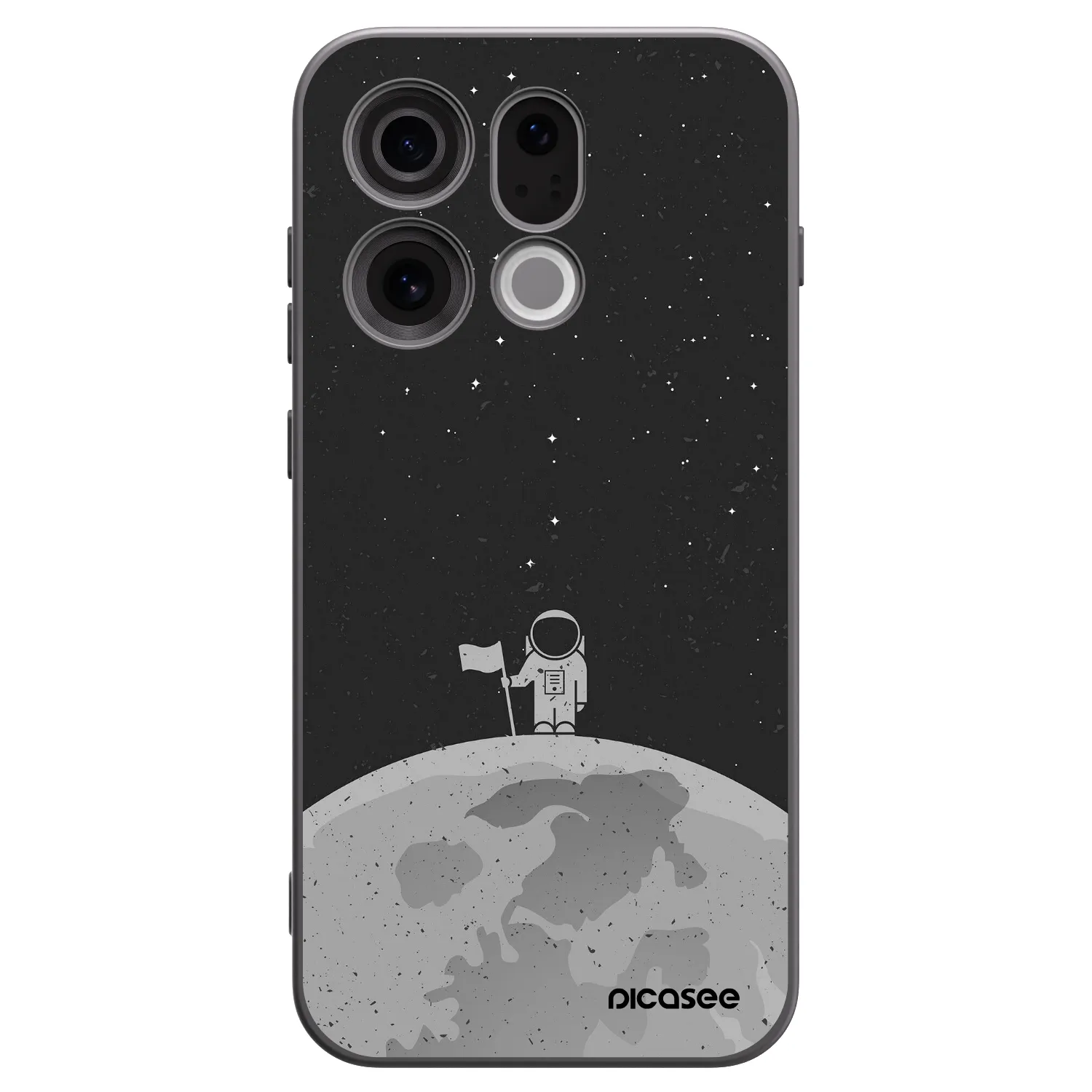Picasee silikonowe czarne etui na OPPO Find X9 - Astronaut