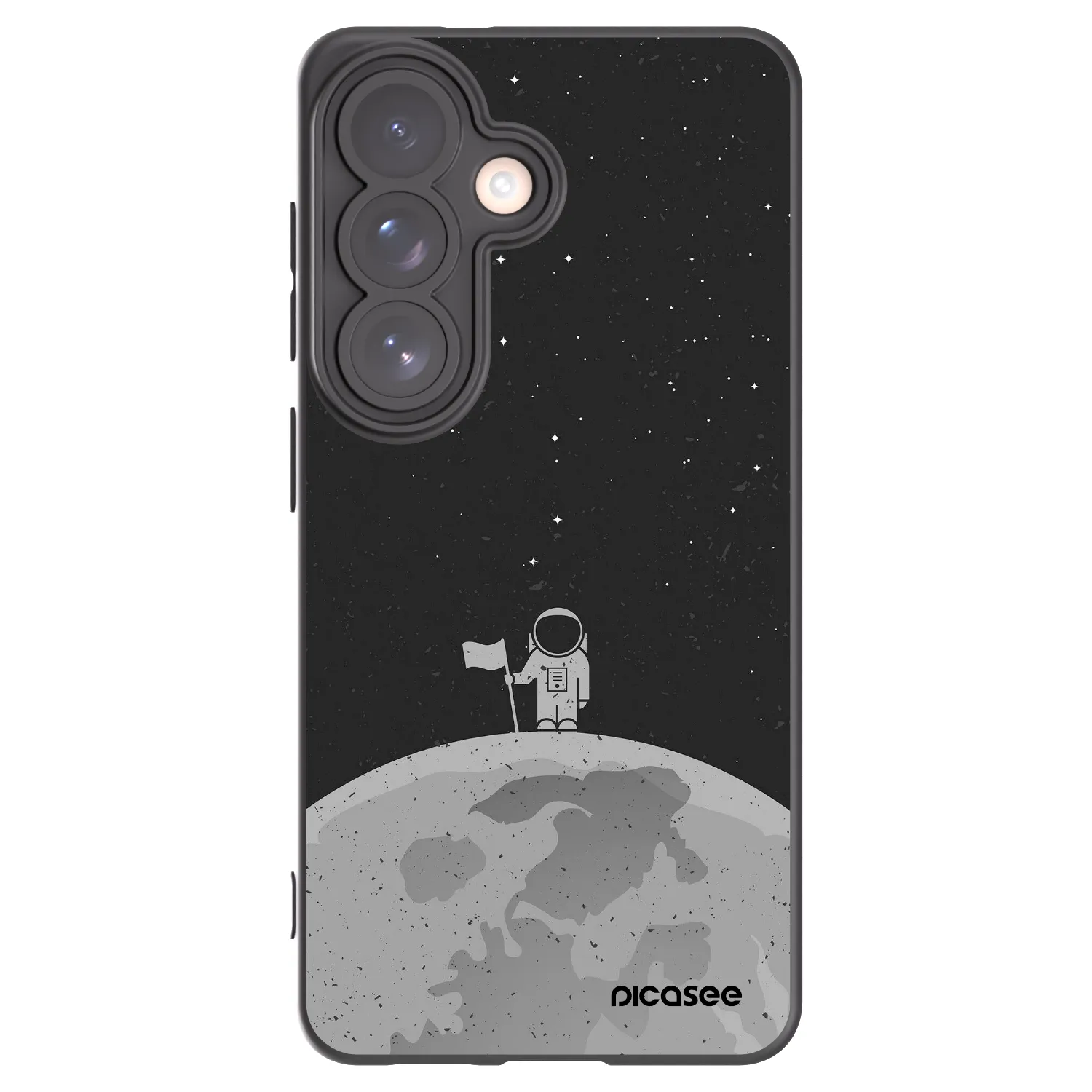 Picasee silikonowe czarne etui na Samsung Galaxy S26 - Astronaut