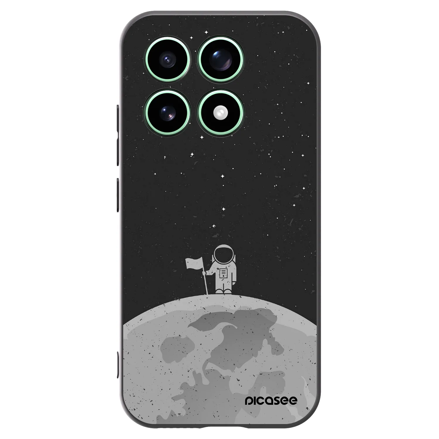 Picasee silikonowe czarne etui na Xiaomi 17 - Astronaut