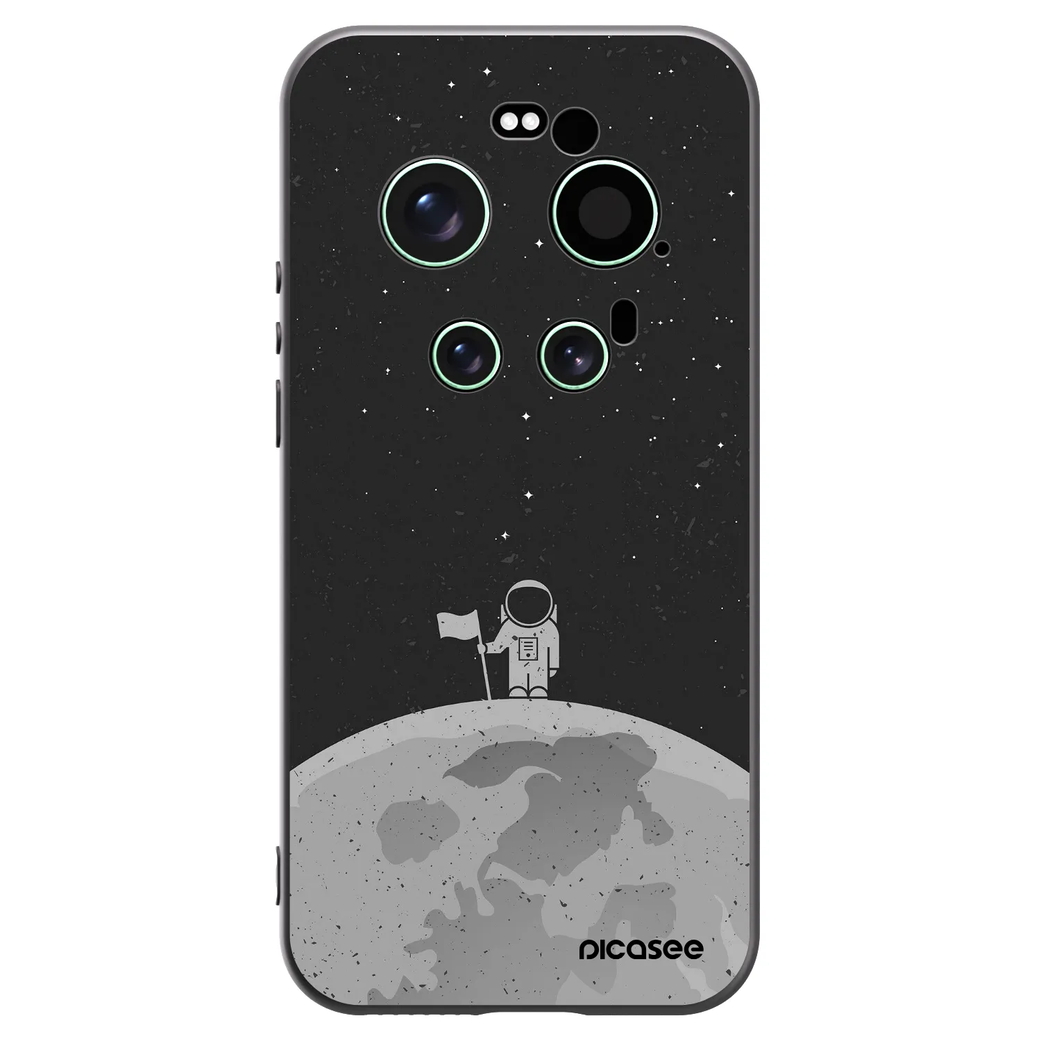 Picasee silikonowe czarne etui na Xiaomi 17 Ultra - Astronaut