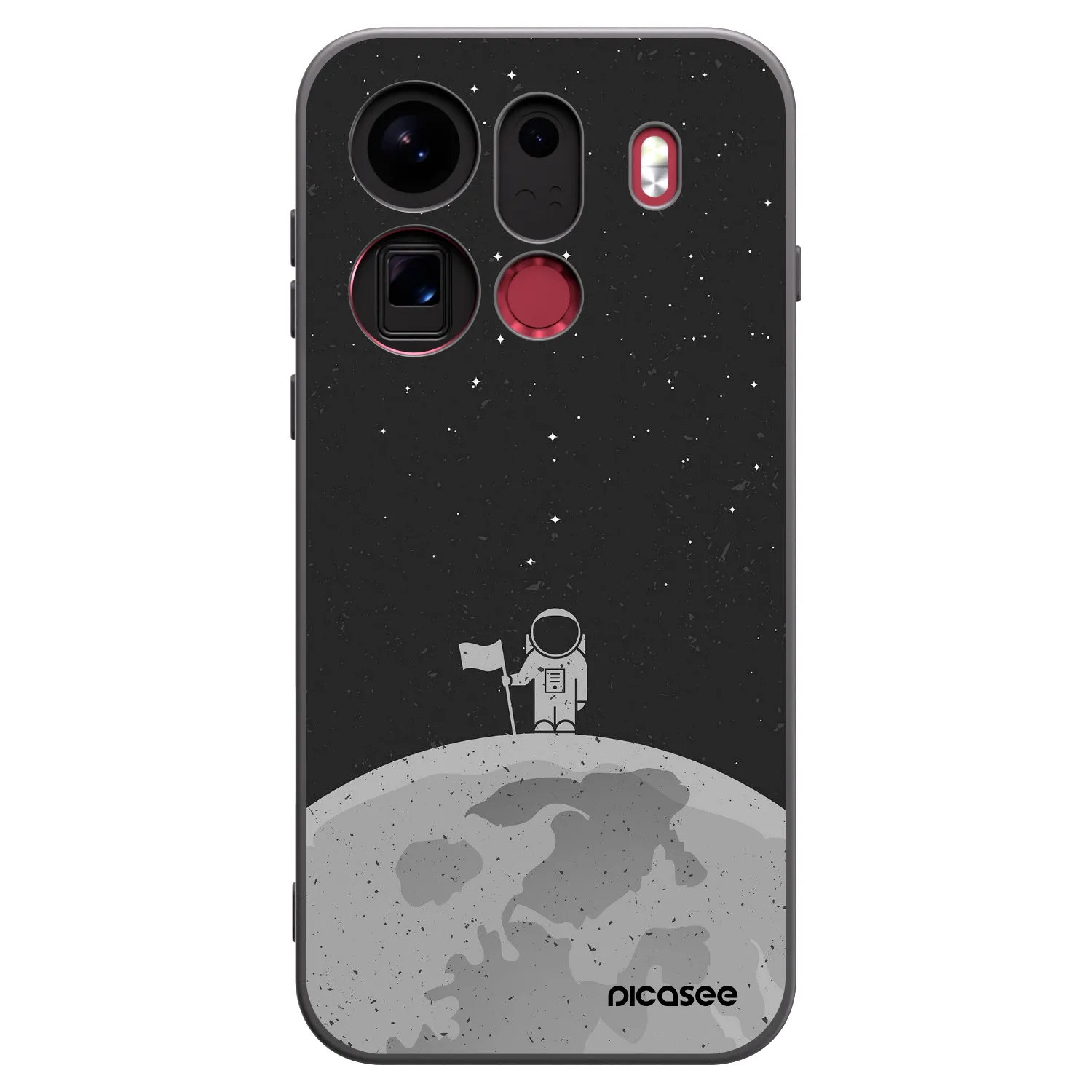 Picasee silikonowe czarne etui na OPPO Find X9 Pro - Astronaut