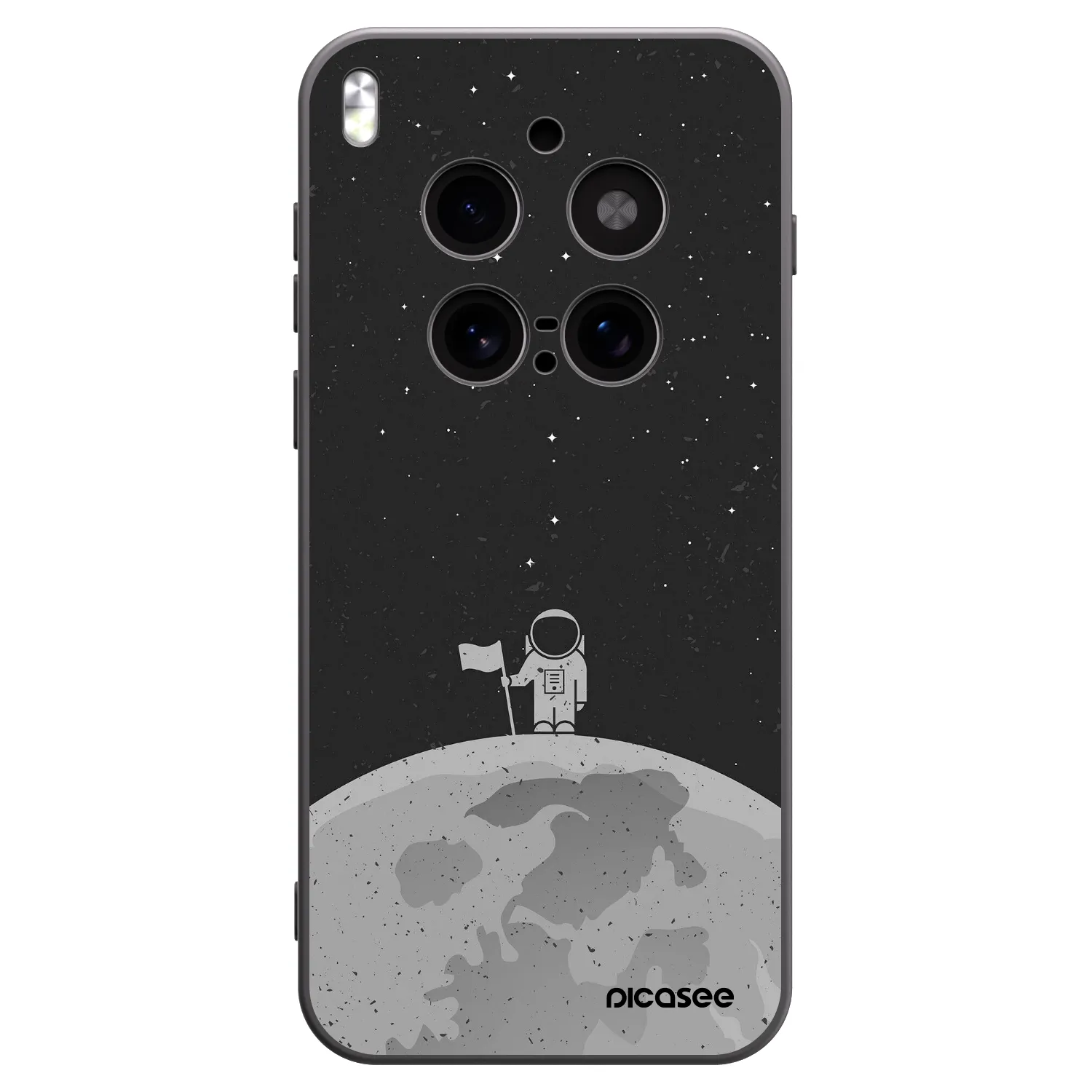 Picasee silikonowe czarne etui na Vivo X300 Pro - Astronaut