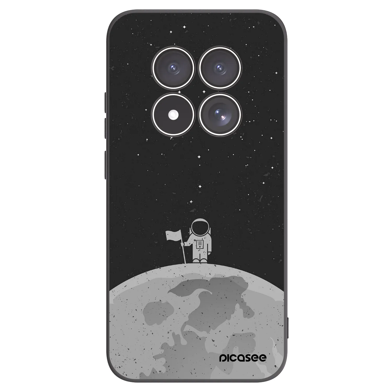 Picasee silikonowe czarne etui na Xiaomi Redmi Note 15 Pro 5G - Astronaut