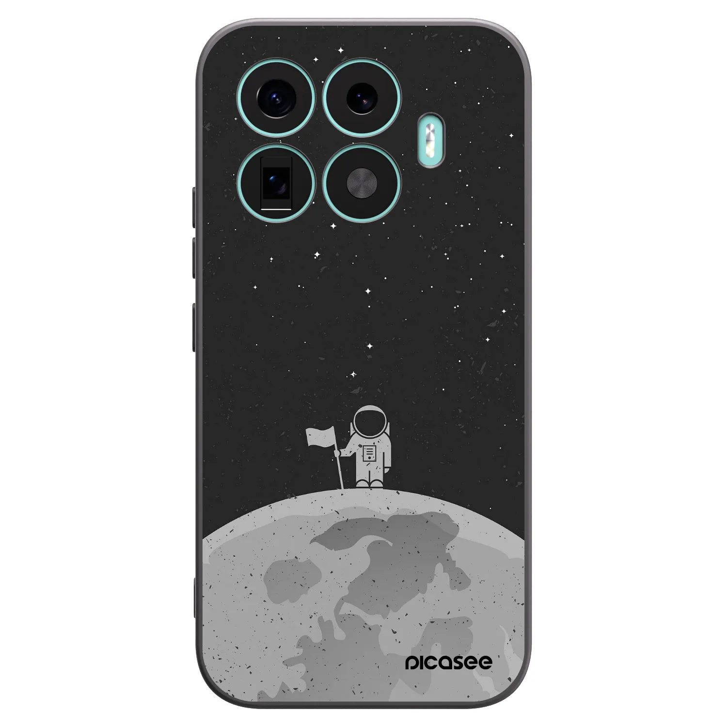 Picasee silikonowe czarne etui na Xiaomi 17T - Astronaut