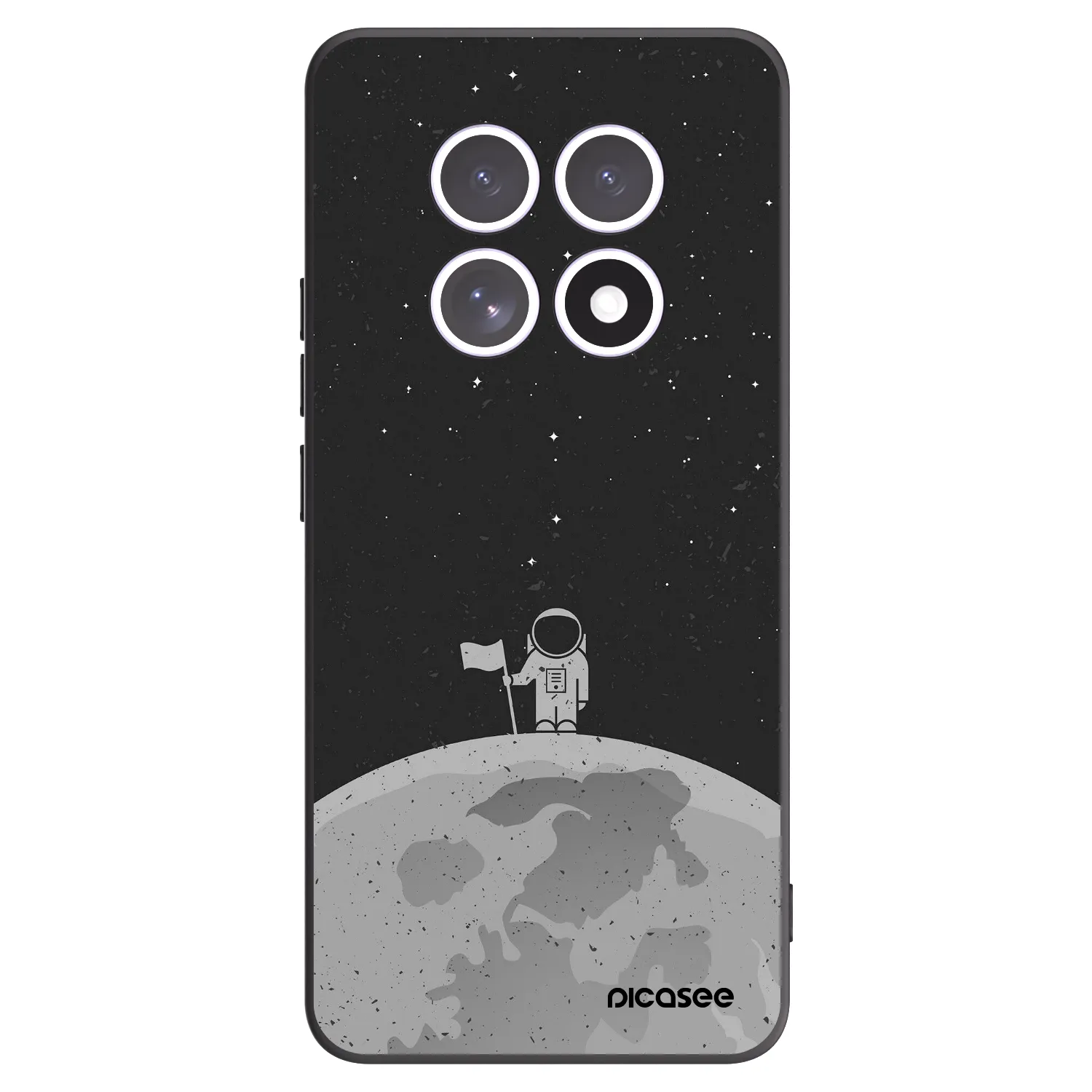 Picasee silikonowe czarne etui na Xiaomi Redmi Note 15 5G - Astronaut