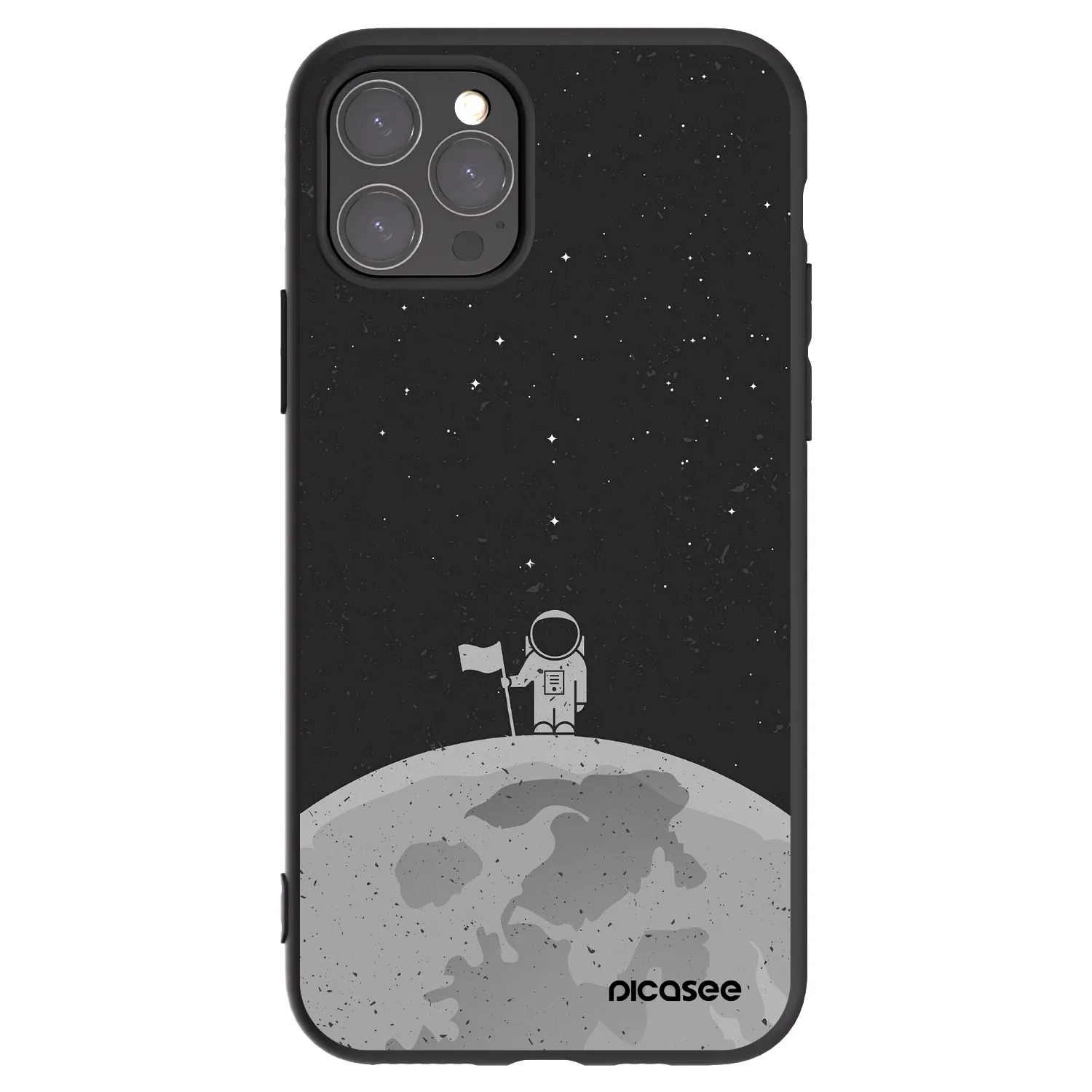 Picasee silikonowe czarne etui na Apple iPhone 11 Pro - Astronaut