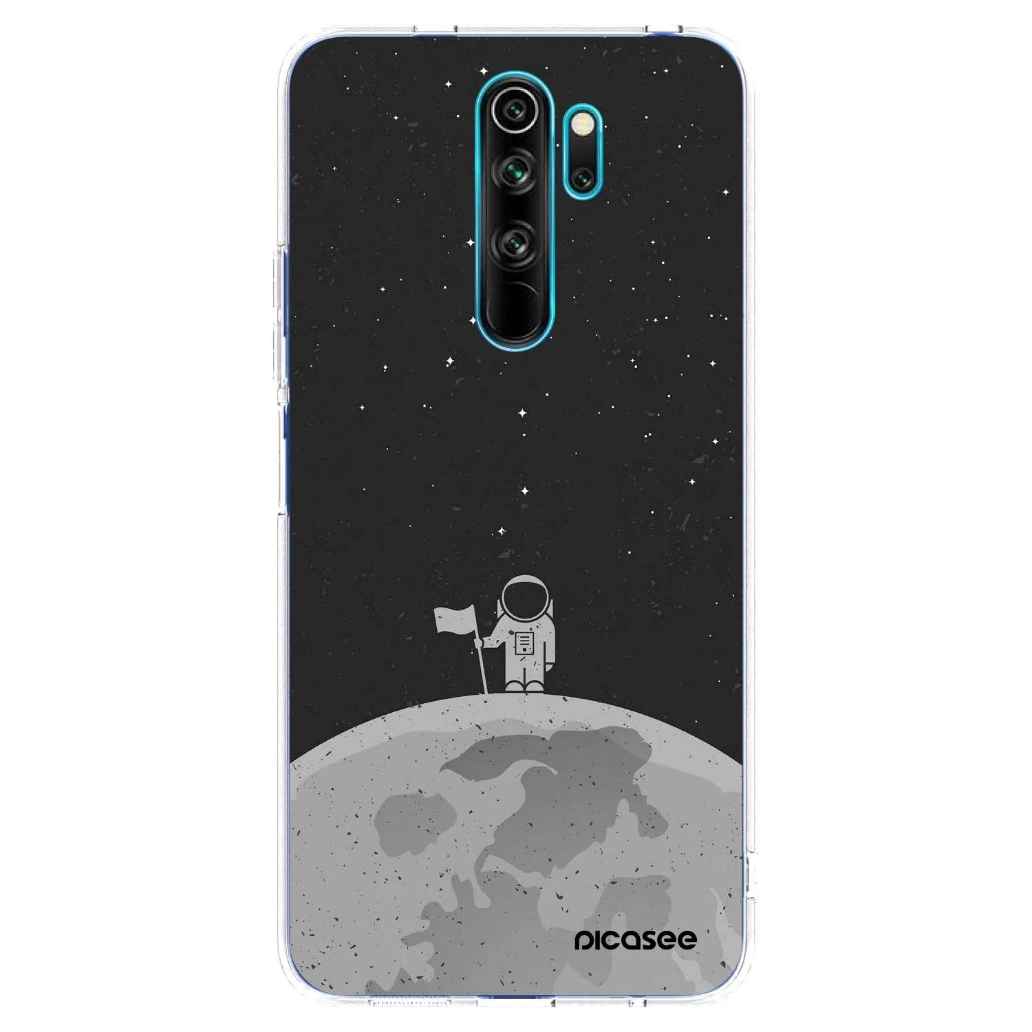 Picasee silikonowe przeźroczyste etui na Xiaomi Redmi Note 8 Pro - Astronaut