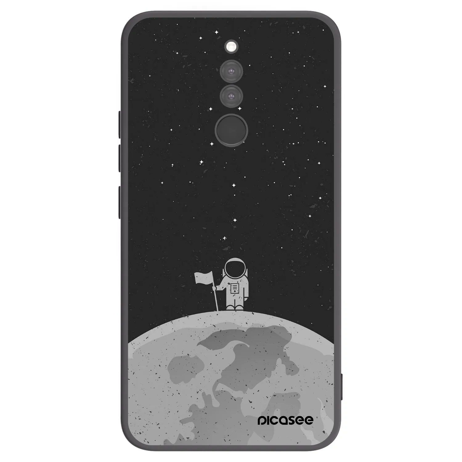 Picasee silikonowe czarne etui na Xiaomi Redmi 8 - Astronaut