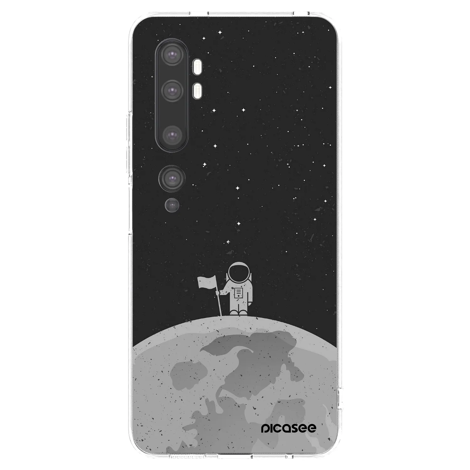 Picasee silikonowe przeźroczyste etui na Xiaomi Mi Note 10 (Pro) - Astronaut