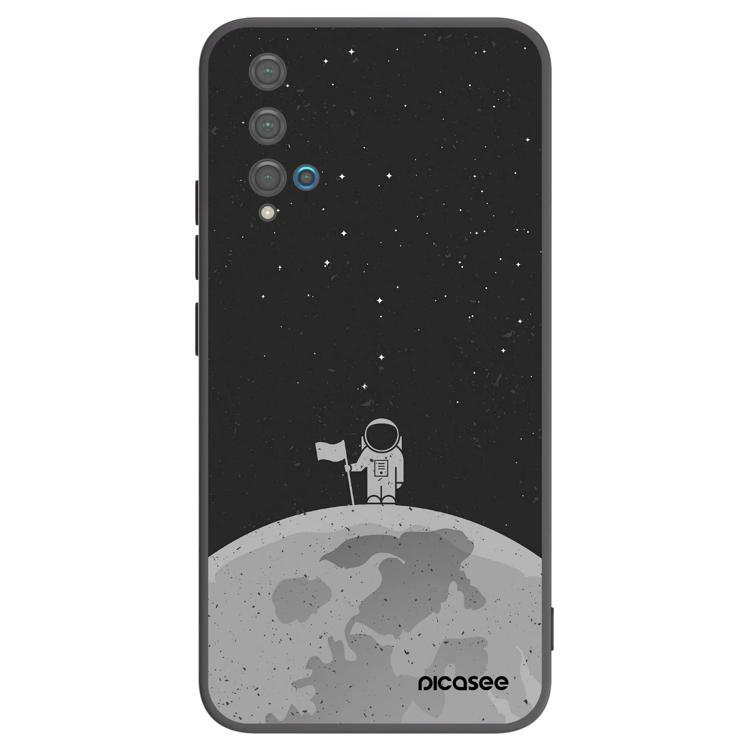 Picasee silikonowe czarne etui na Huawei Nova 5T - Astronaut