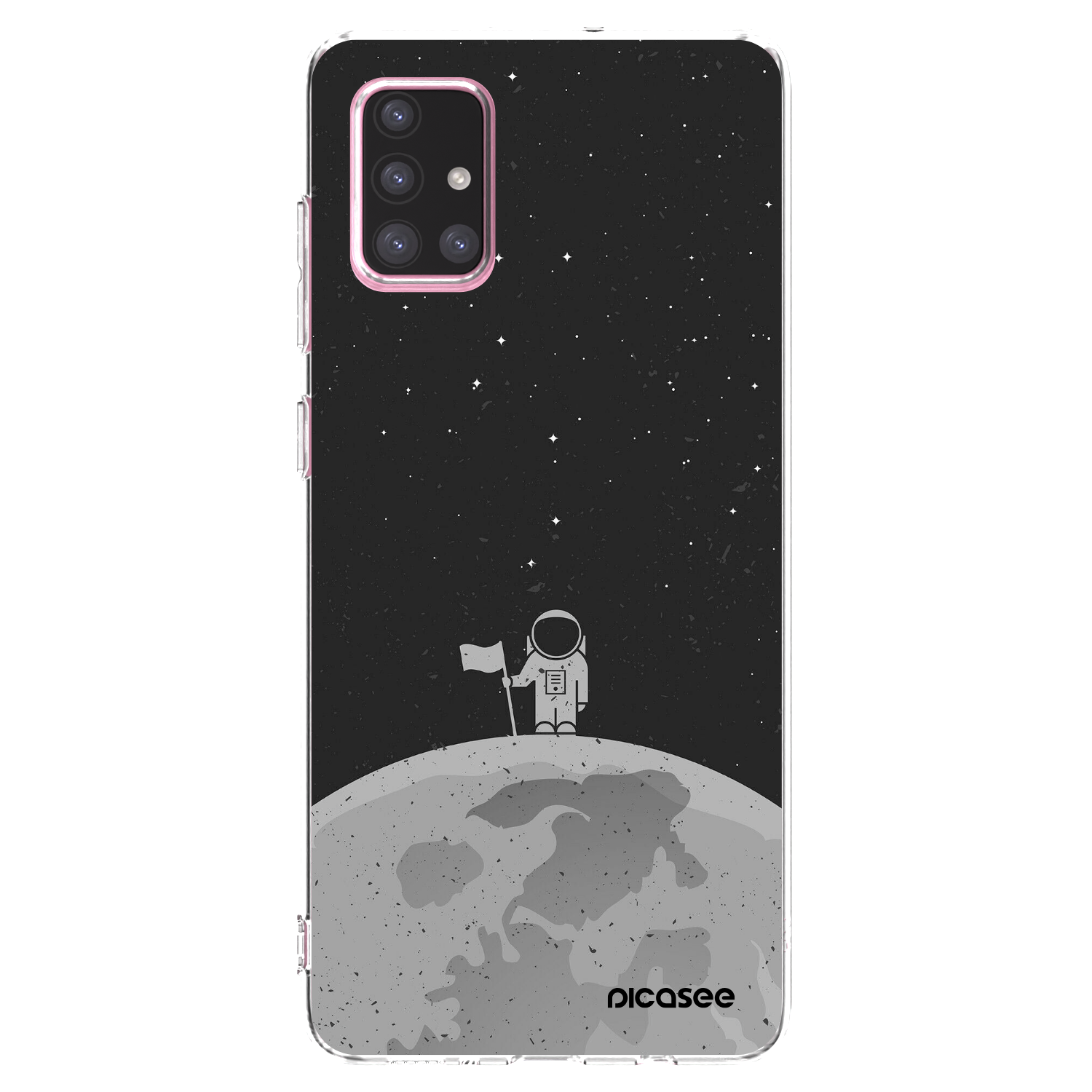 Picasee silikonowe przeźroczyste etui na Samsung Galaxy A71 A715F - Astronaut