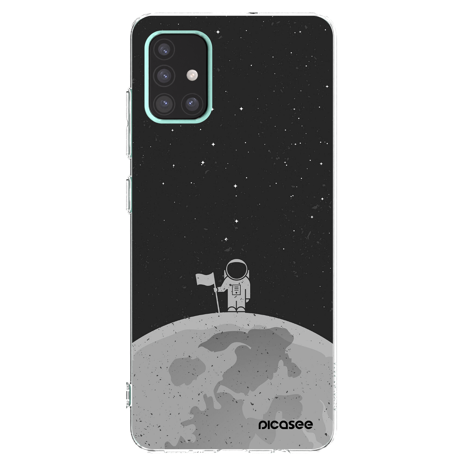 Picasee silikonowe przeźroczyste etui na Samsung Galaxy A51 A515F - Astronaut