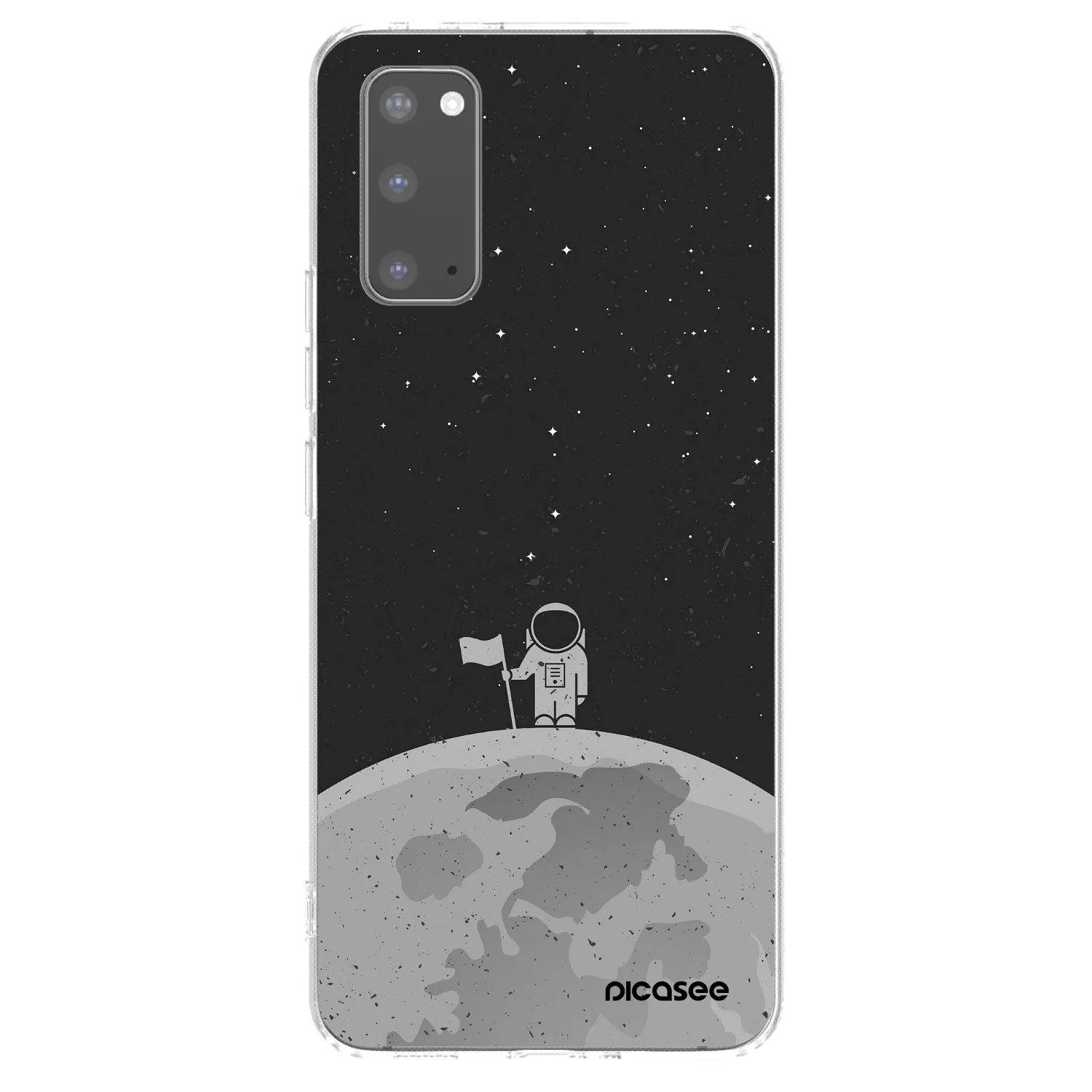 Picasee silikonowe przeźroczyste etui na Samsung Galaxy S20 G980F - Astronaut