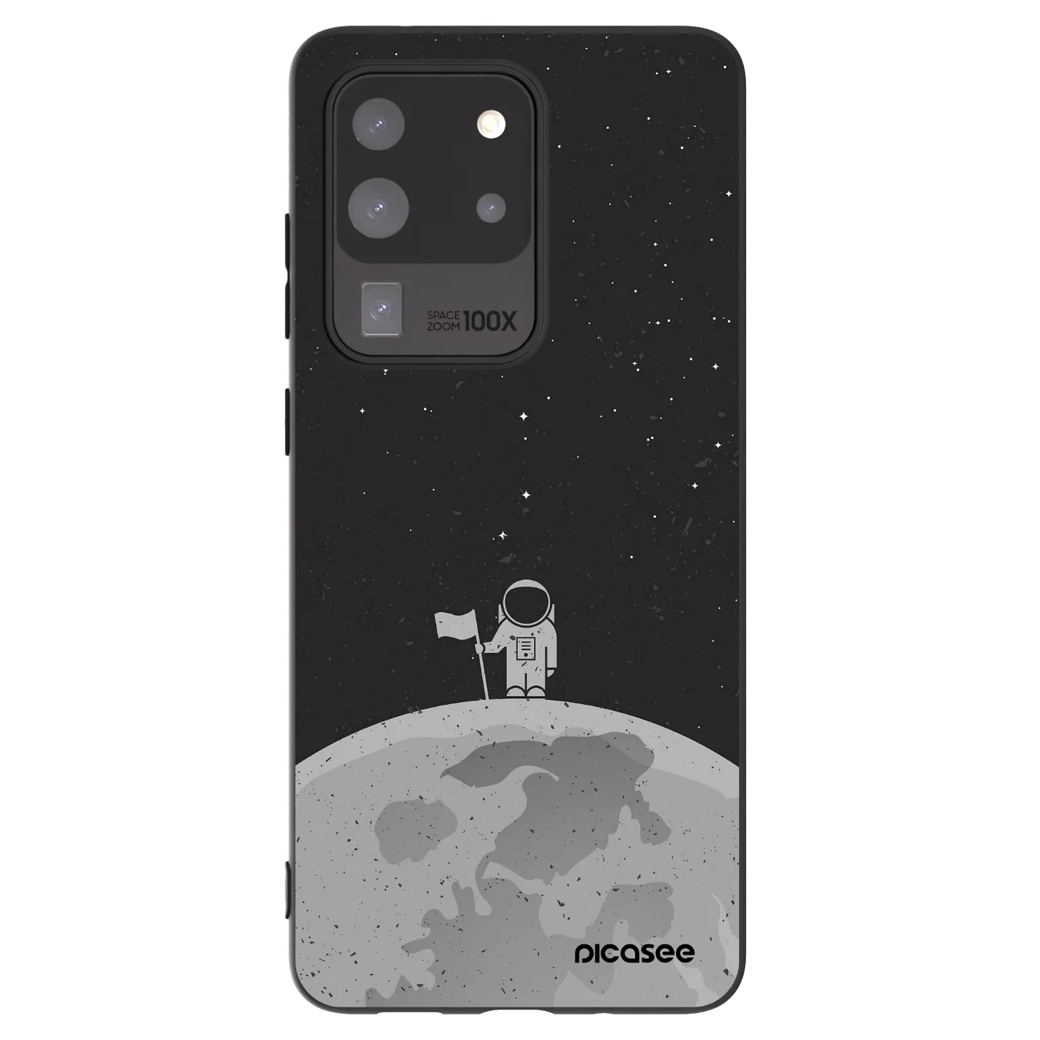 Picasee silikonowe czarne etui na Samsung Galaxy S20 Ultra 5G G988F - Astronaut
