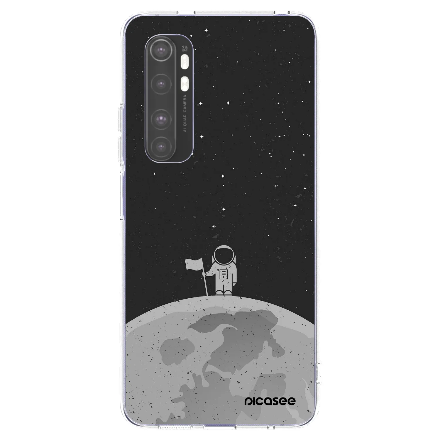 Picasee silikonowe przeźroczyste etui na Xiaomi Mi Note 10 Lite - Astronaut