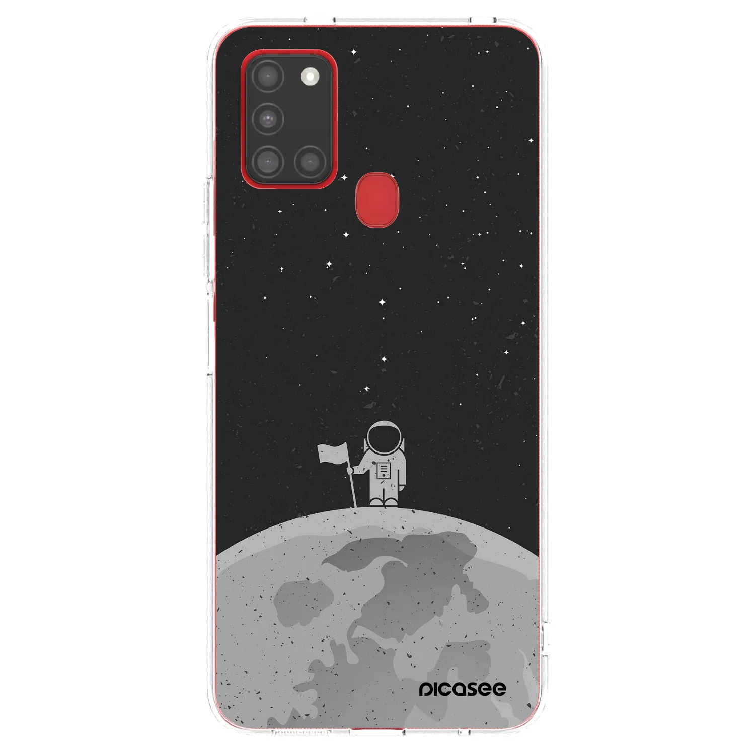 Picasee silikonowe przeźroczyste etui na Samsung Galaxy A21s - Astronaut