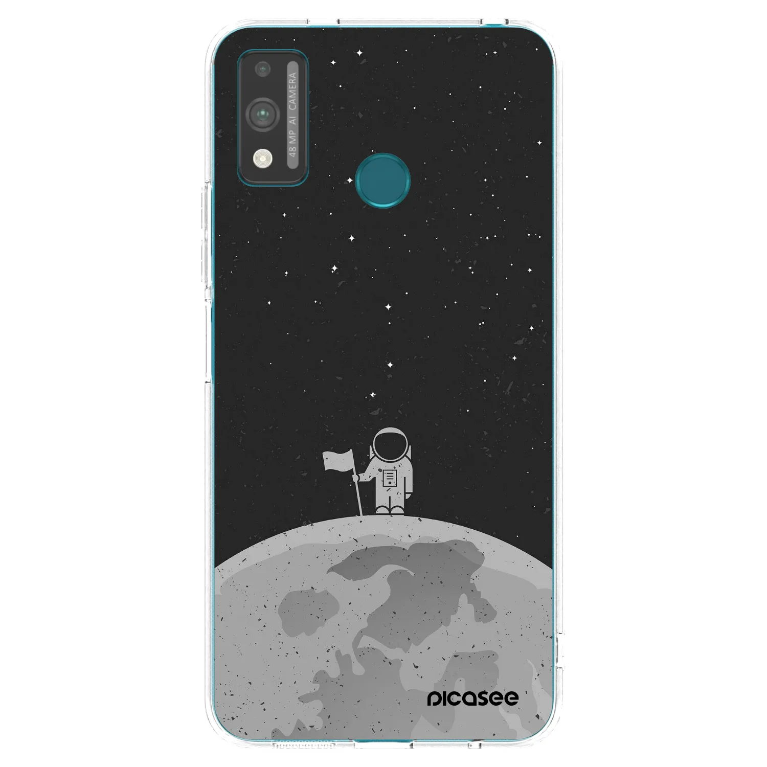 Picasee silikonowe przeźroczyste etui na Honor 9X Lite - Astronaut