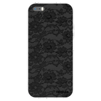 Picasee silikonowe przeźroczyste etui na Apple iPhone 5/5S/SE - Dark Elegance