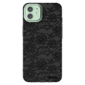 Picasee silikonowe przeźroczyste etui na Apple iPhone 12 Pro - Dark Elegance
