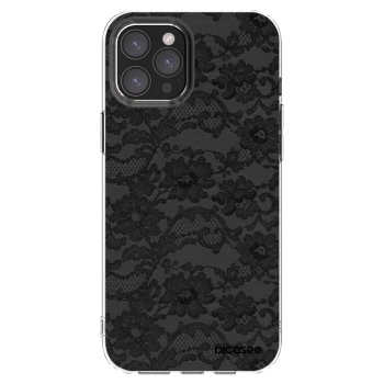 Picasee silikonowe przeźroczyste etui na Apple iPhone 12 Pro Max - Dark Elegance