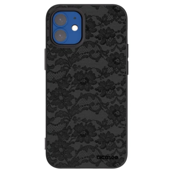 Picasee silikonowe czarne etui na Apple iPhone 12 mini - Dark Elegance