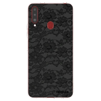 Picasee silikonowe przeźroczyste etui na Samsung Galaxy A20s - Dark Elegance
