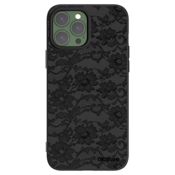 Picasee silikonowe czarne etui na Apple iPhone 13 Pro Max - Dark Elegance