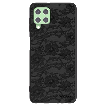 Picasee silikonowe czarne etui na Samsung Galaxy A22 A225F 4G - Dark Elegance