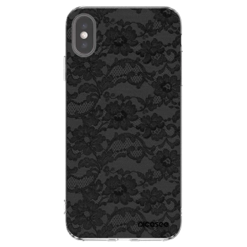 Picasee silikonowe przeźroczyste etui na Apple iPhone XS Max - Dark Elegance