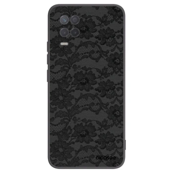 Picasee silikonowe czarne etui na Realme 8 5G - Dark Elegance