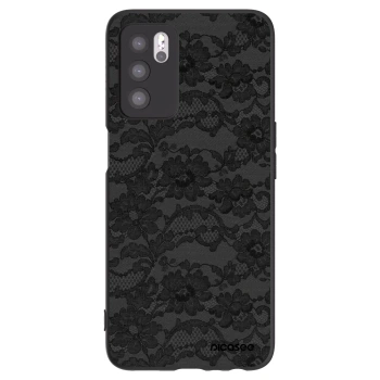 Picasee silikonowe czarne etui na OPPO A16 - Dark Elegance