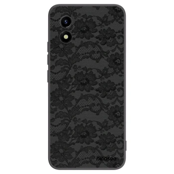 Picasee silikonowe czarne etui na Vivo Y01 - Dark Elegance