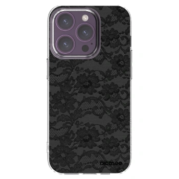 Picasee silikonowe przeźroczyste etui na Apple iPhone 14 Pro - Dark Elegance